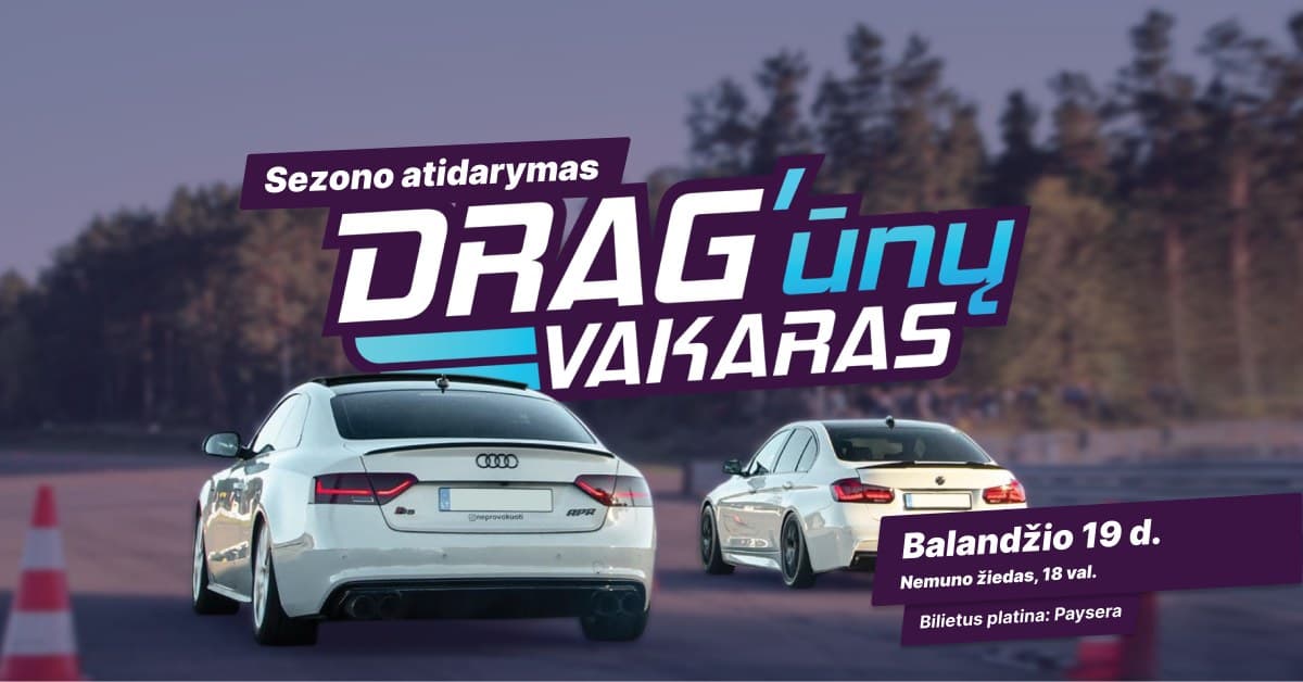 DRAG'ūnų vakaras - sezono atidarymas